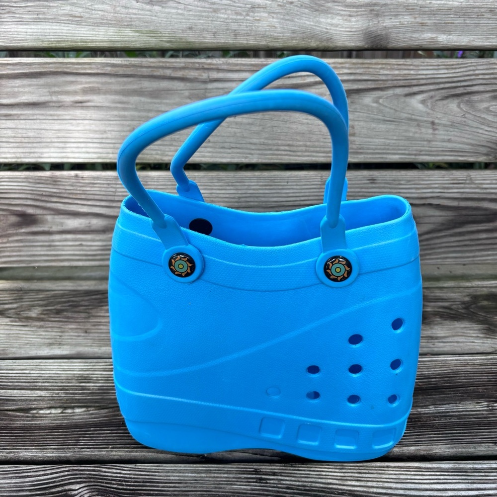 Optari womens sol waterproof beach pool vacation tote bag blue